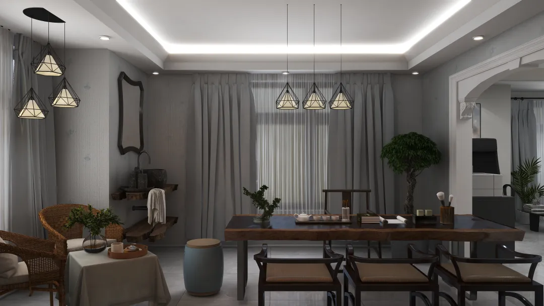 katpal33的装修设计方案:living room and dining for a 3 bedroom house 