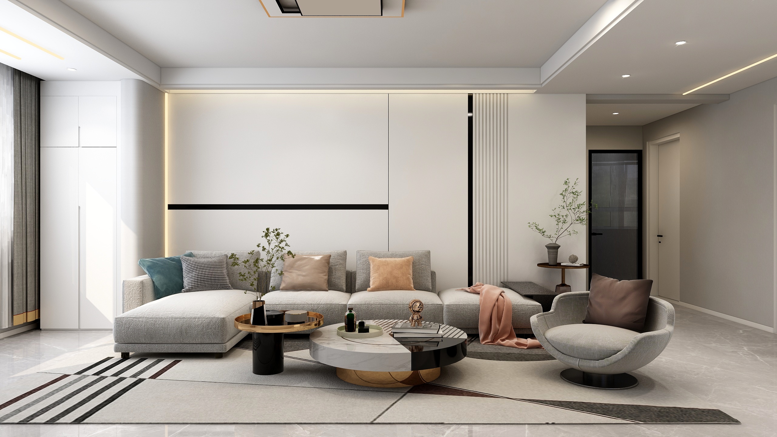 滦南新飞皇派整装-绿景君悦府302-2-1202西户四室-135.5平米初稿-副本-装修设计方案