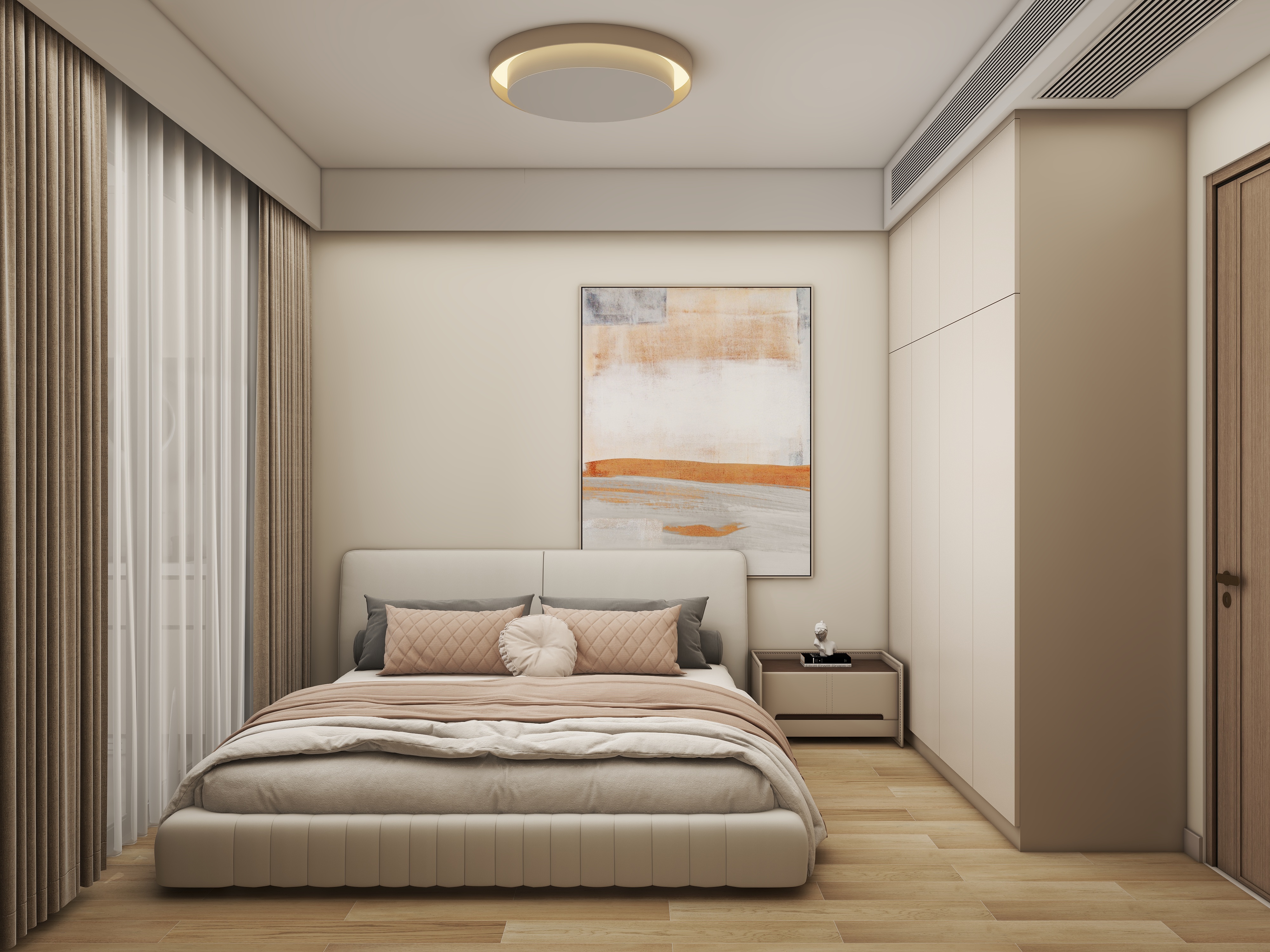 壹诺设计工作室-128㎡4室-现代简约装修效果图