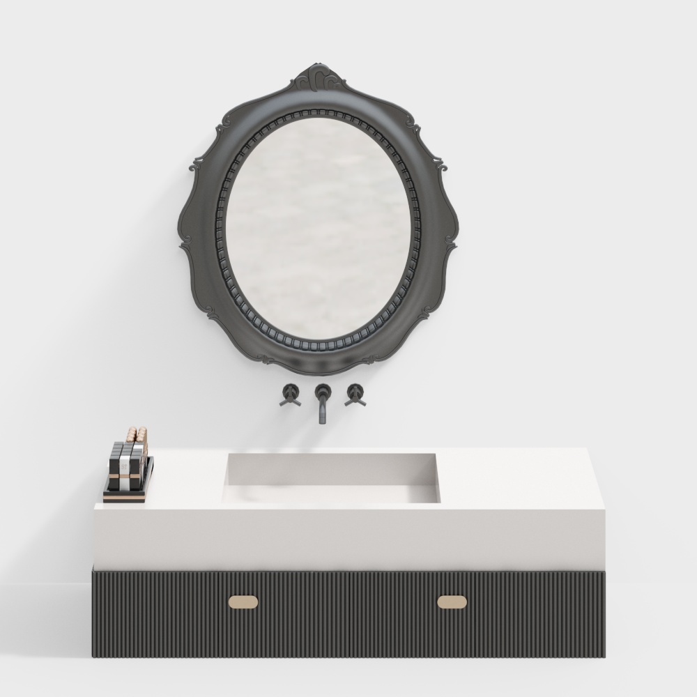 法式浴室柜3D模型