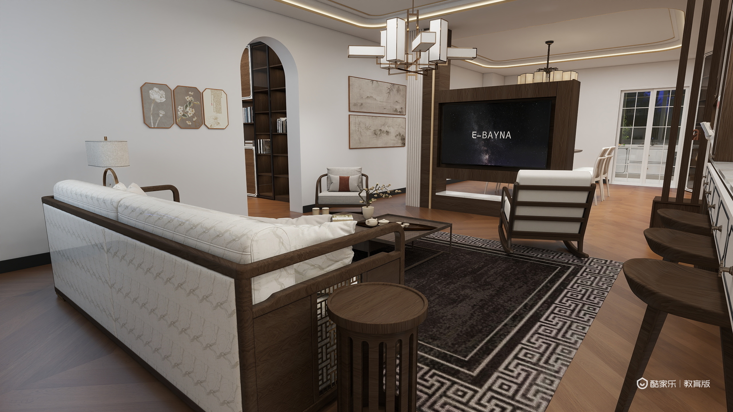 张炎雷-新中式装修效果图