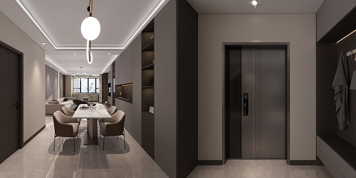 yolo..-刘  恒安印山河 118平-暖色-装修设计方案