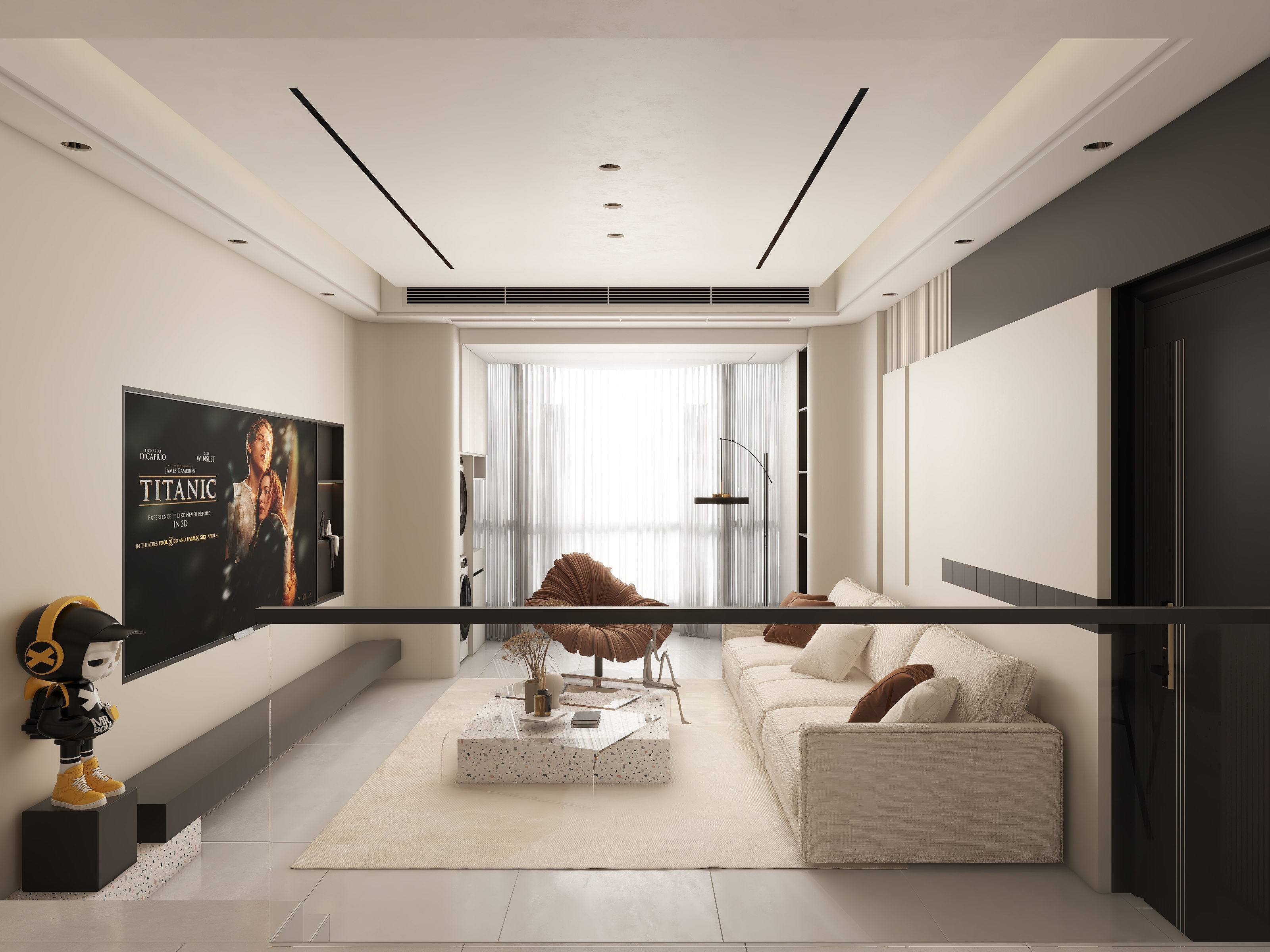 汐墨--XMDesign-华翠豪庭116㎡3室装修效果图