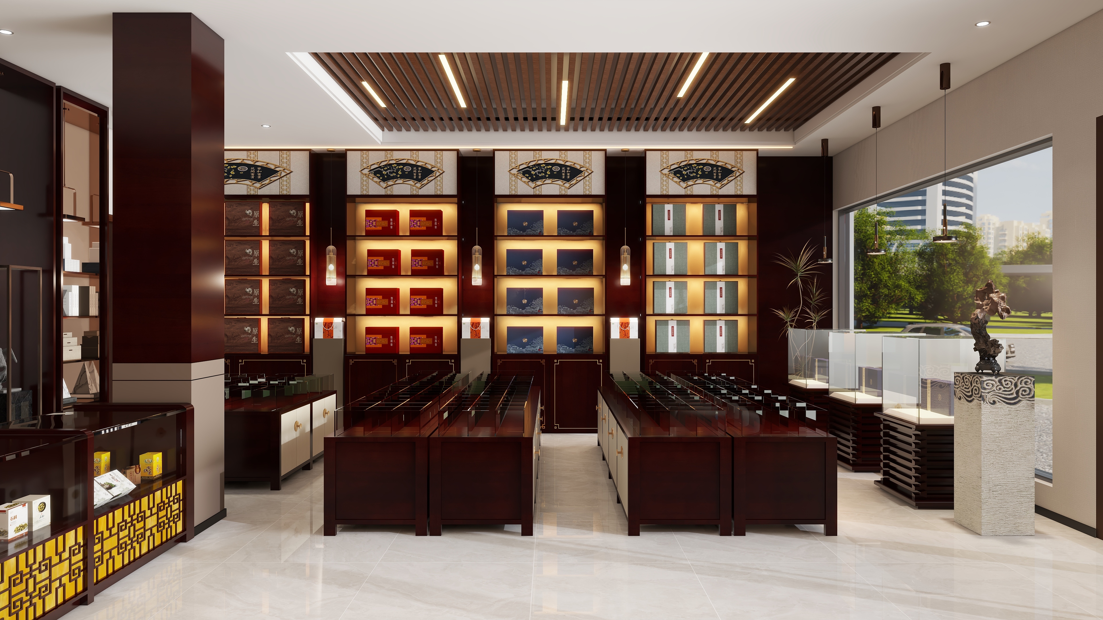 全屋定制..888-药房保健品店装修效果图