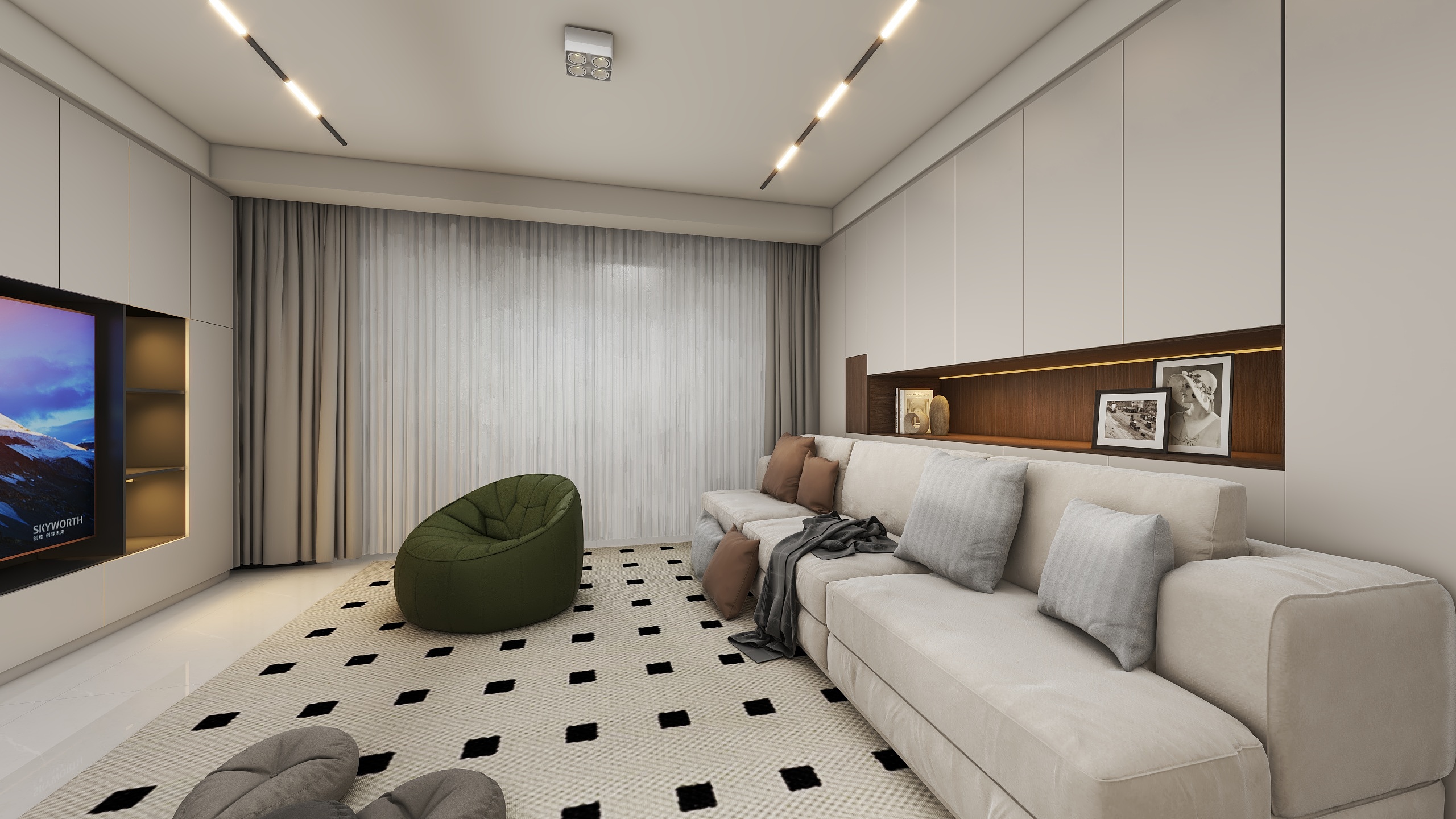 wei来不可知-江苏无锡120㎡三室二厅装修效果图