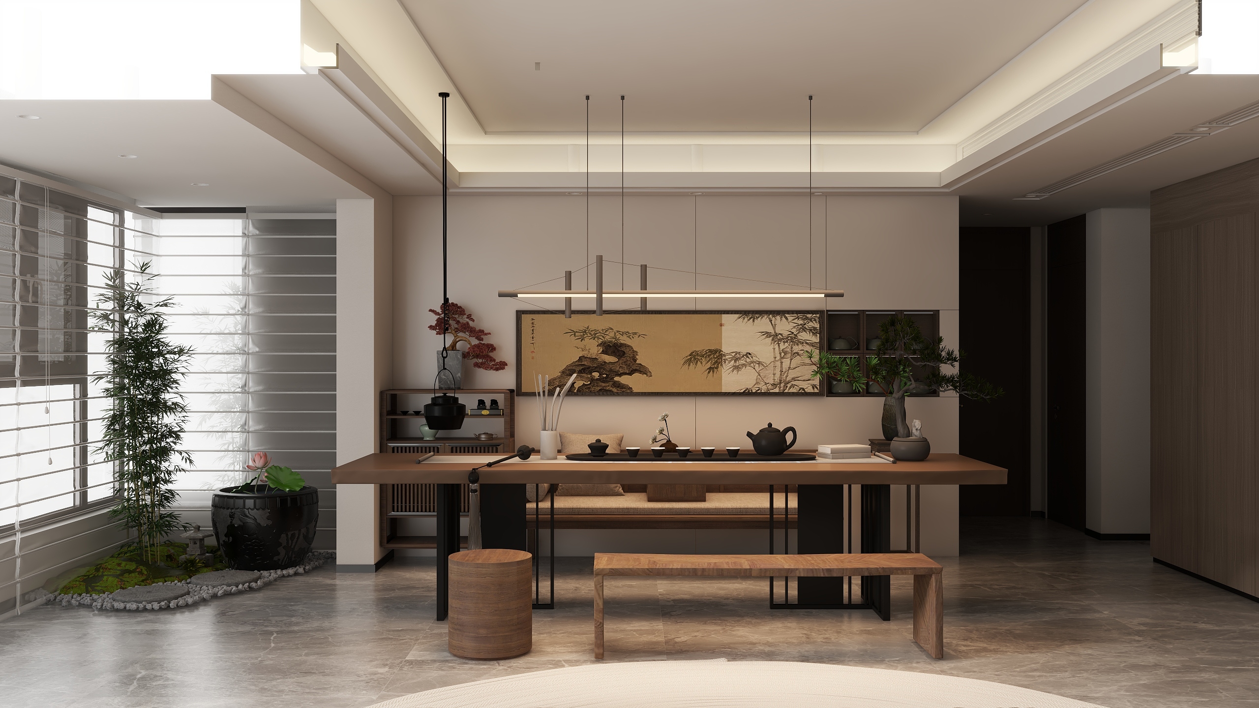 栖合设计-现代极简风格220m平方-装修设计方案