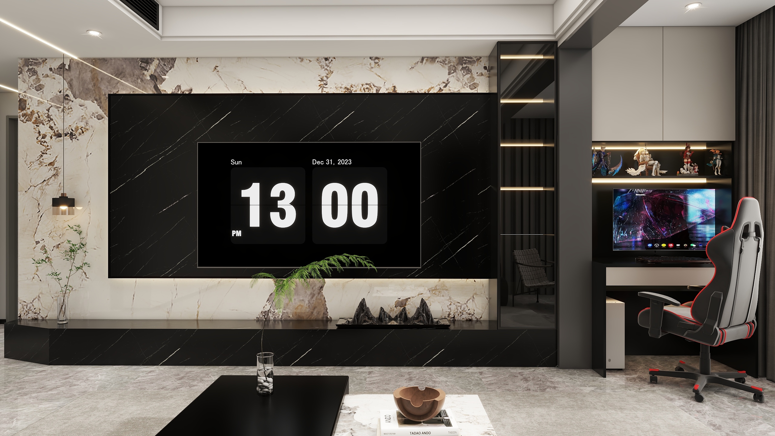 Ayj-设计界de张三丰-平层酒柜隔断装修效果图