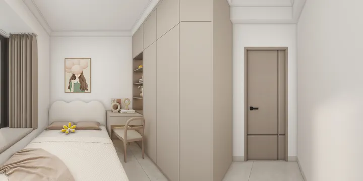 小型项目项目部临建平面效果图-卧室三