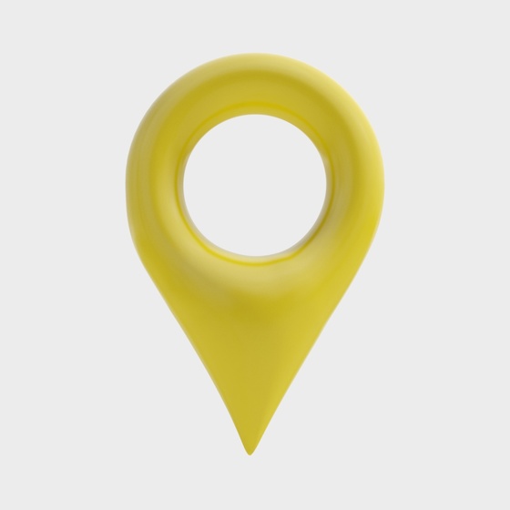 Simple yellow coordinate point balloon hanging orn