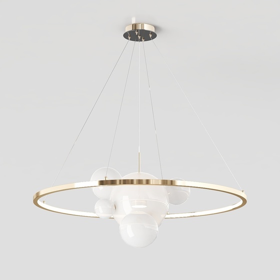 Modern cream wind chandelier