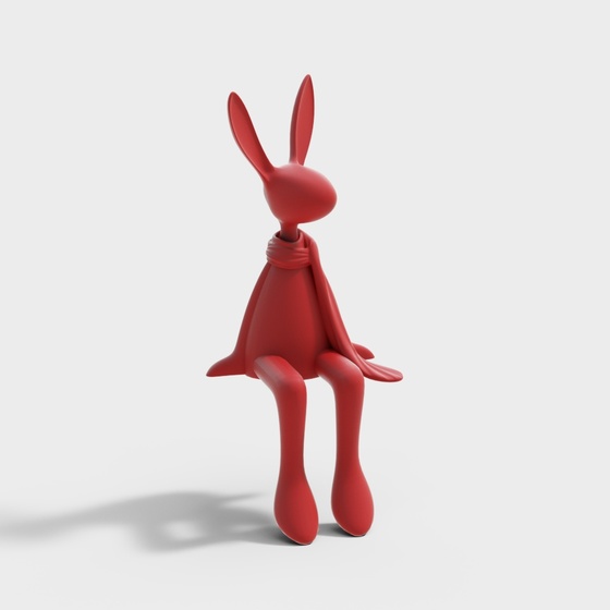 Modern rabbit art sculpture