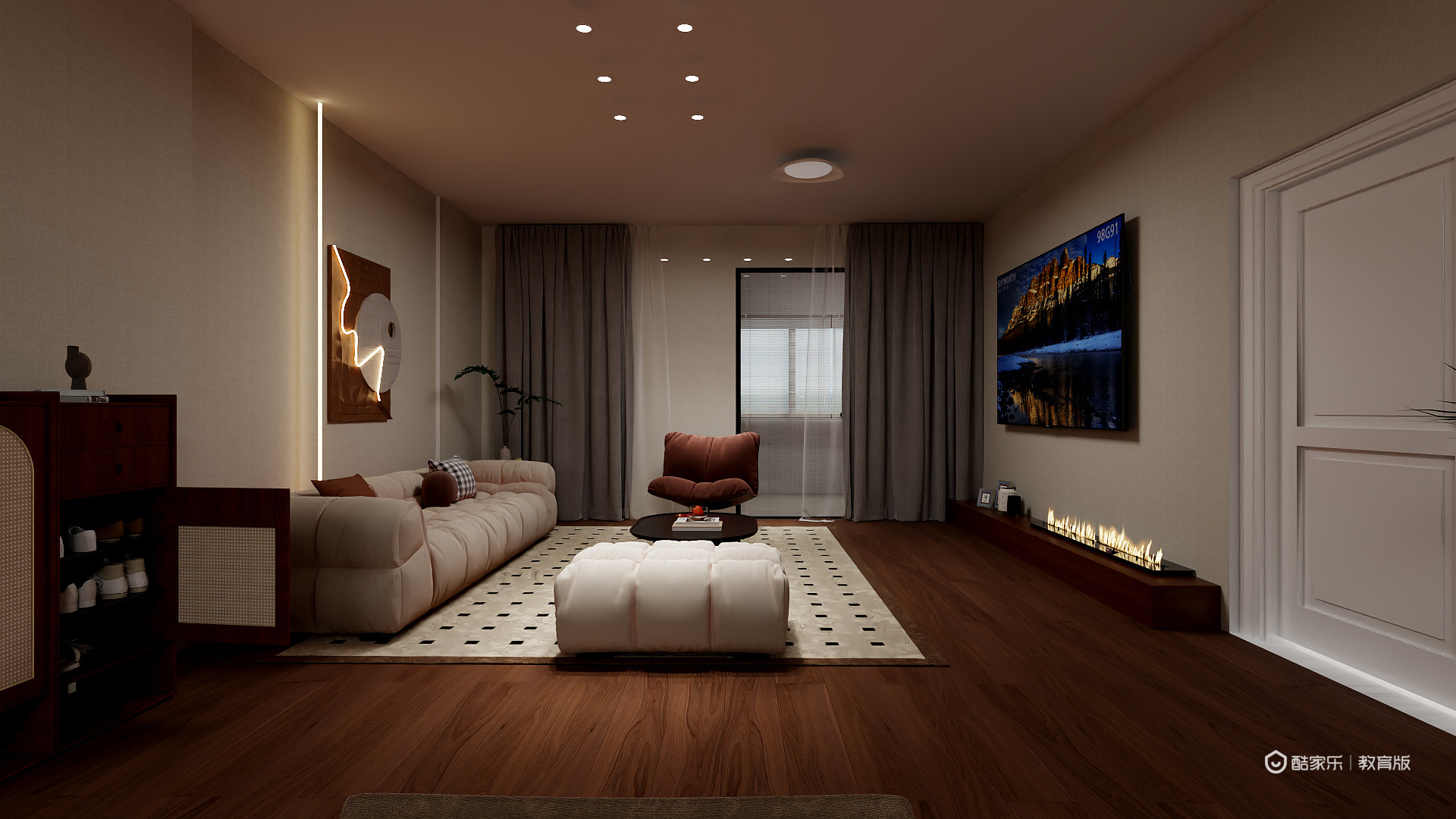 程能HatP-172m²简欧装修效果图