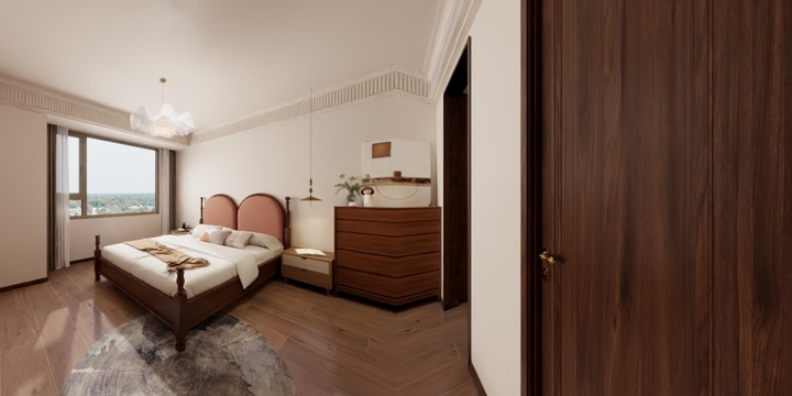 设计部05-中古风木纹系列案例-装修设计方案