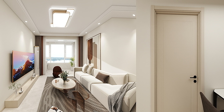 设计李成瑞-半岛六区85 23-1603 miss feng-装修设计方案