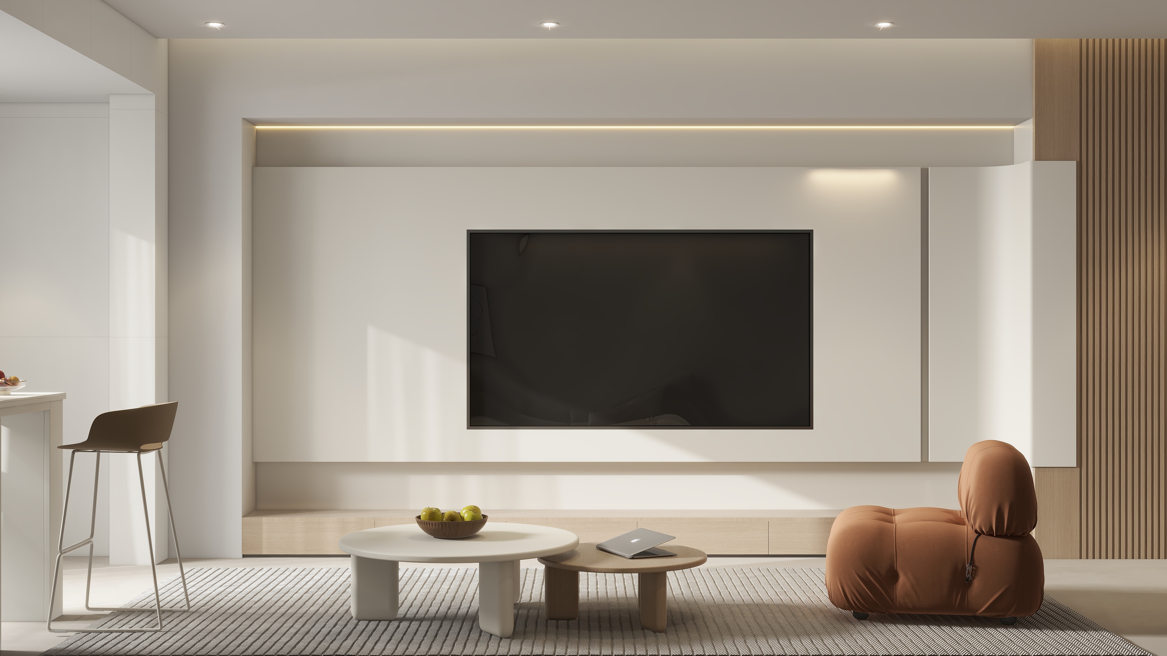 设计师珂源-龙川县涧洞村自建房奶油145㎡3室装修效果图