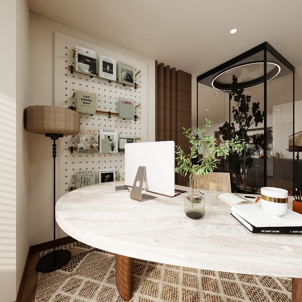 梅洁xTlf-196㎡5室 中古风全案设计装修效果图