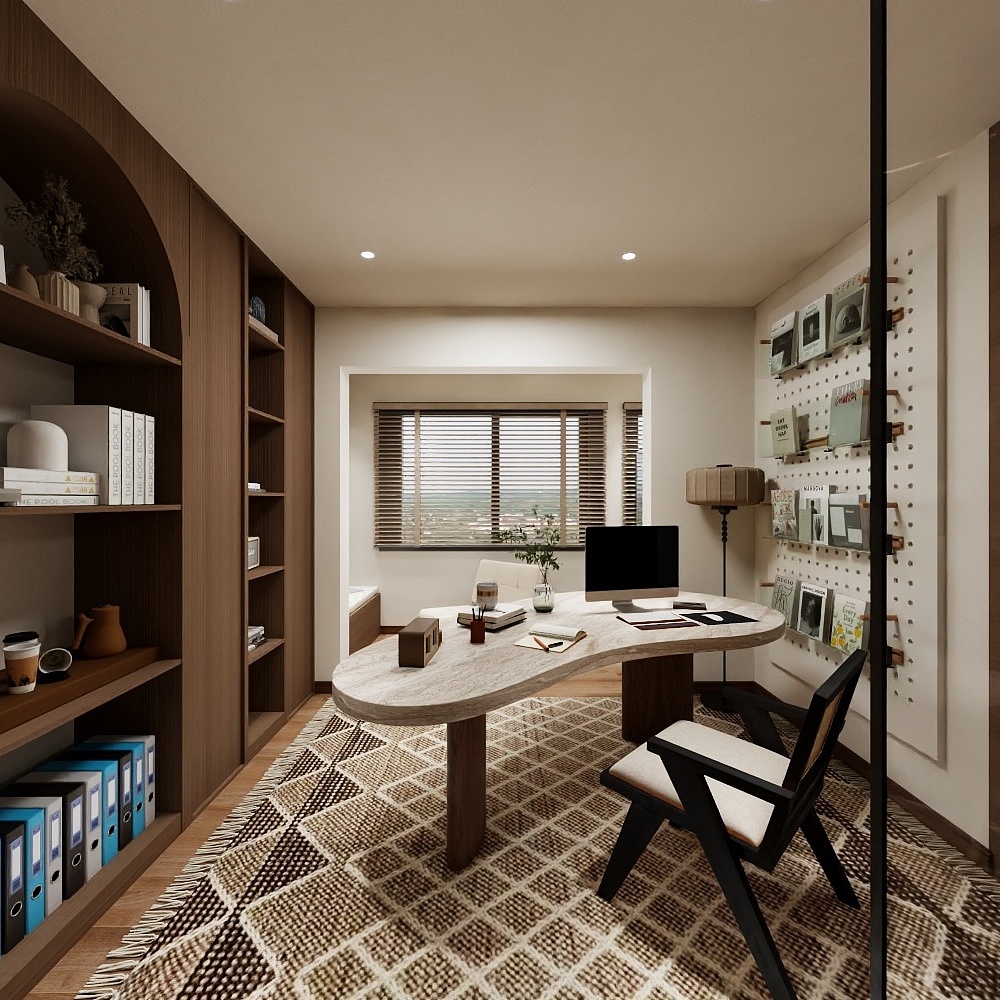 梅洁xTlf-196㎡5室 中古风全案设计装修效果图