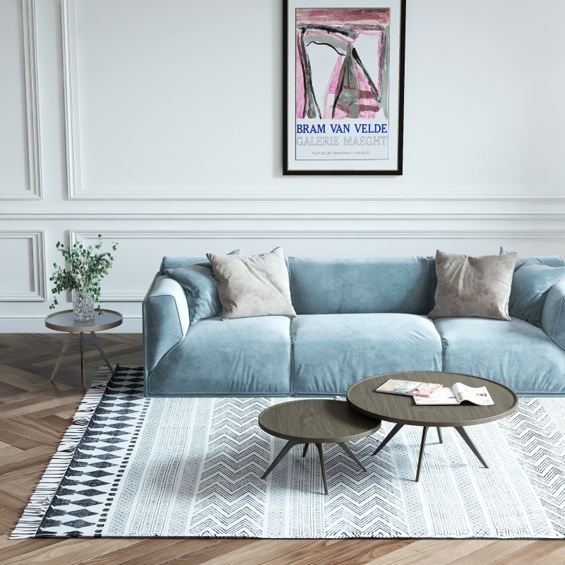 Modern Art-Infused Living Room