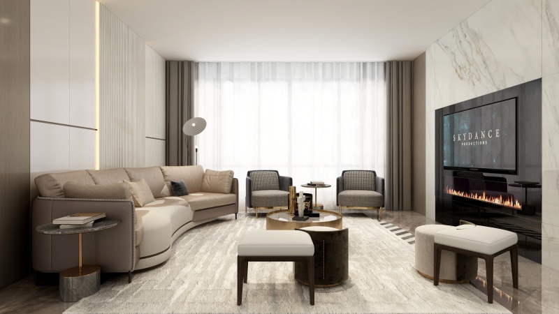 Contemporary Beige Living Room with Elegant Simplicity
