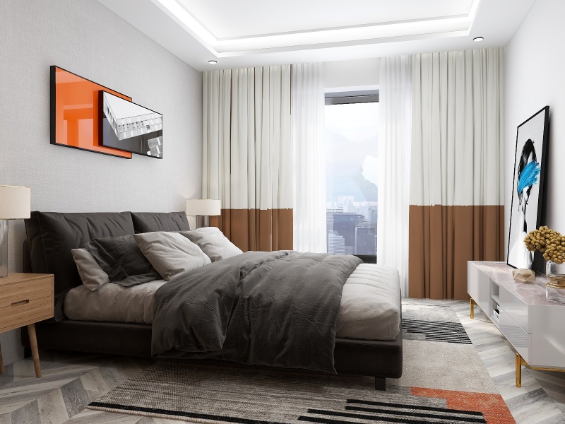 Modern Kids Bedroom with Black & White Accents