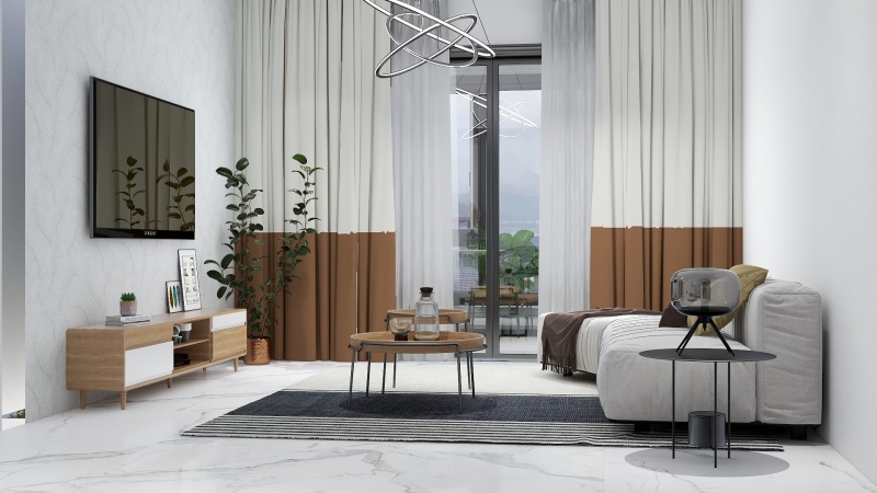 Minimalist Black & White Living Space
