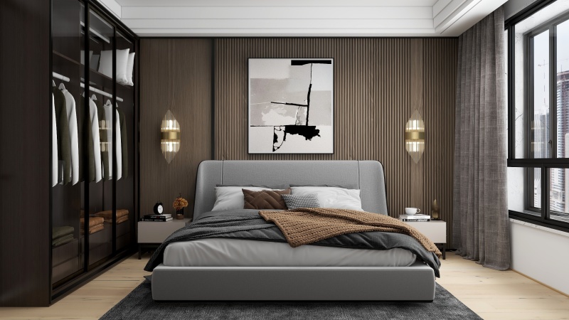 Modern Girls Bedroom with Grey Tones