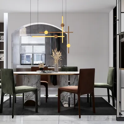 Elegant Modern Dining Room with Black & White Luxe