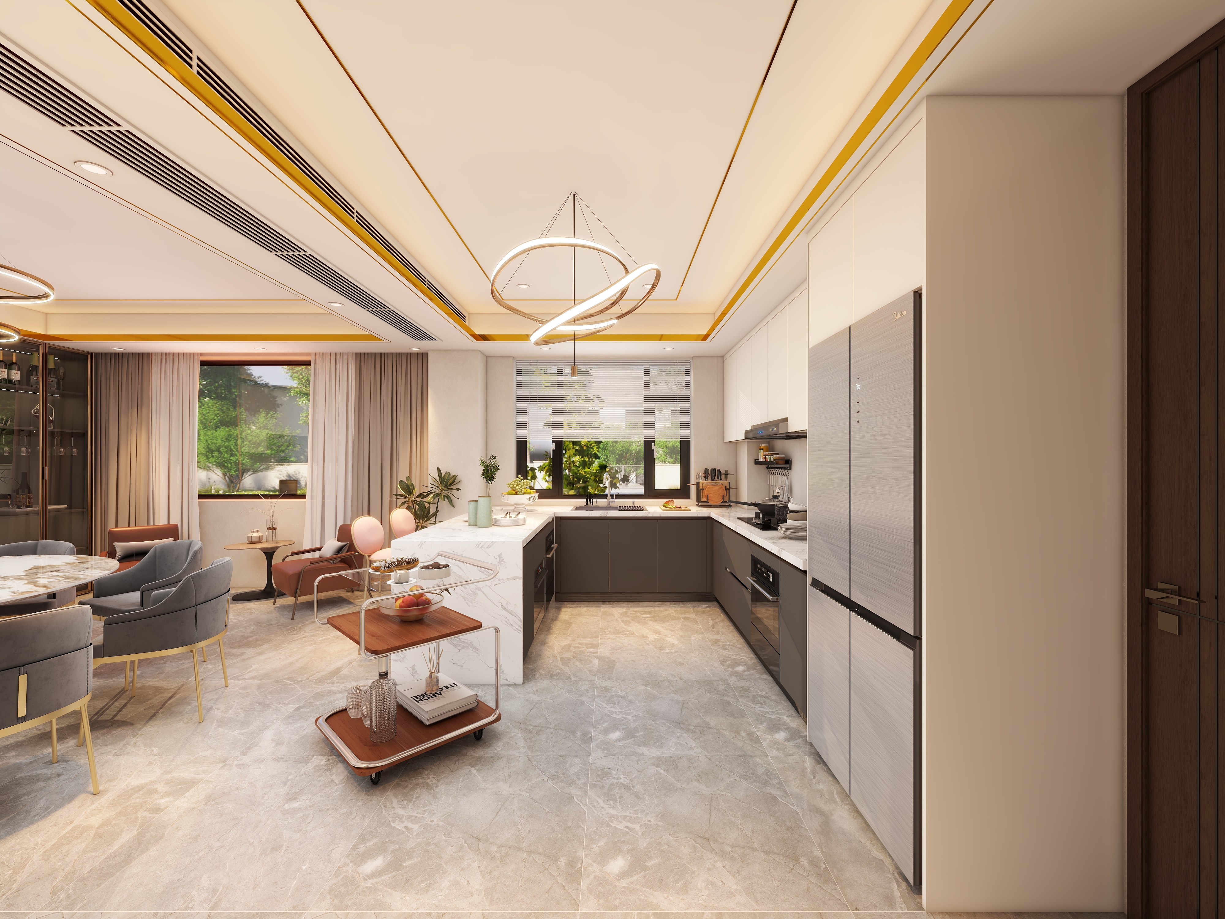 艺禾设计-万山华府179㎡2室装修效果图