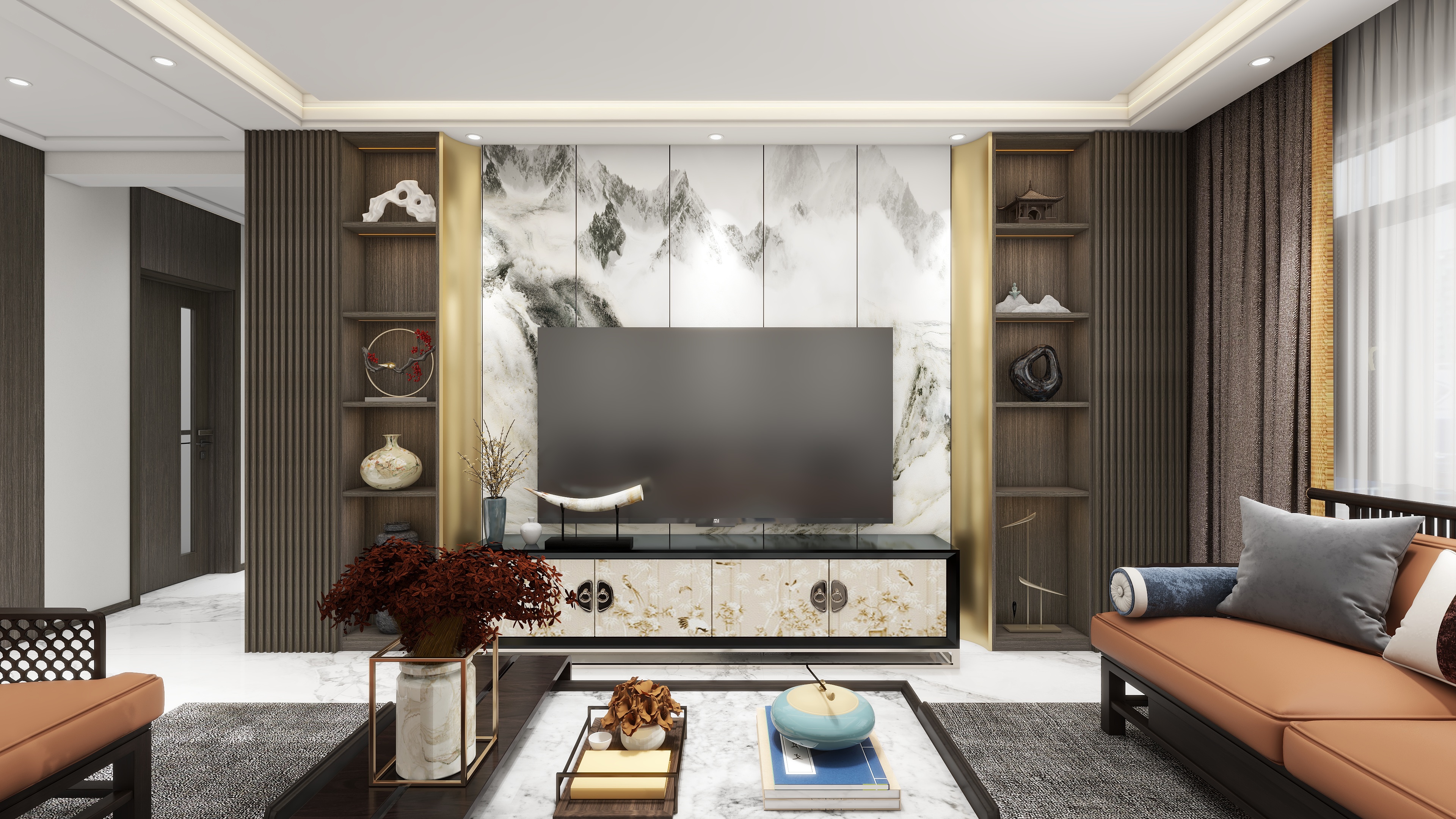 夏雪6872-114㎡4室装修效果图