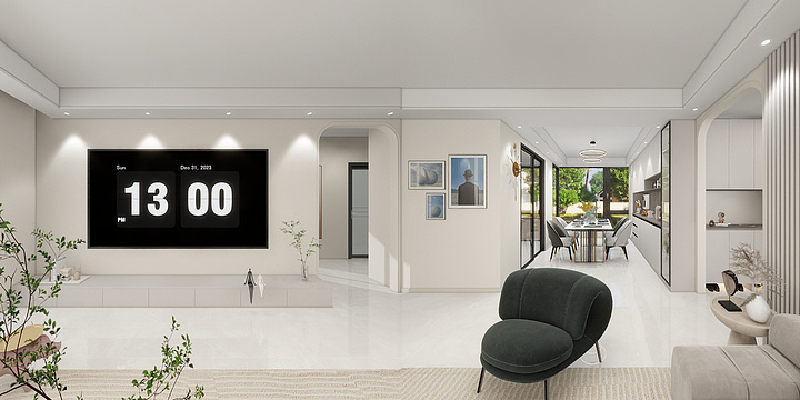 济宁天艺装饰设计-天艺装饰设计--在水一方3-2-1602-装修设计方案