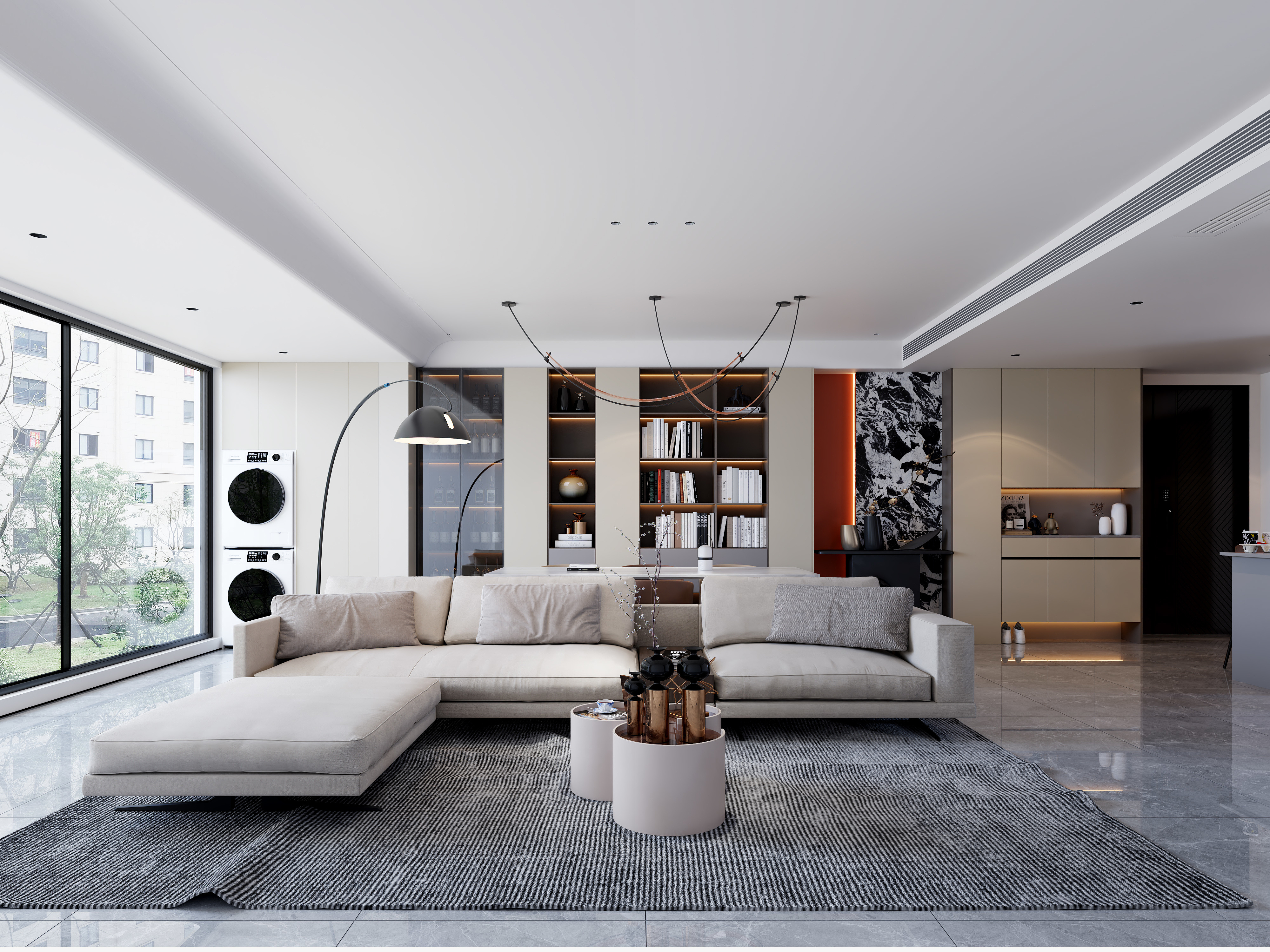 一方效果图-建发136-现代轻奢（带灯光）-装修设计方案