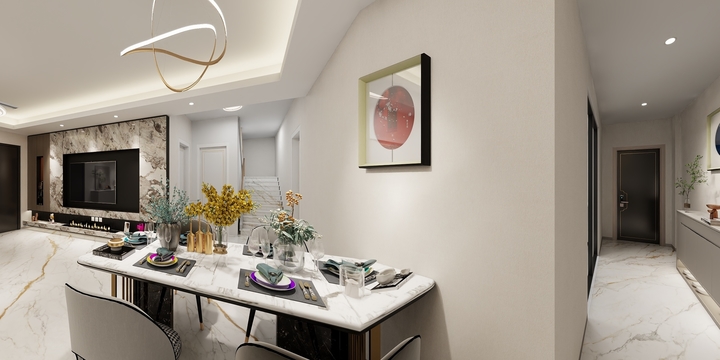 上海璟上建筑装饰设计-上海松江叶榭镇东勤村A1户型-01方案-装修设计方案