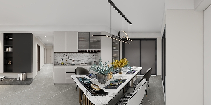 小诸葛设计-润鸿水尚四房设计方案-装修设计方案