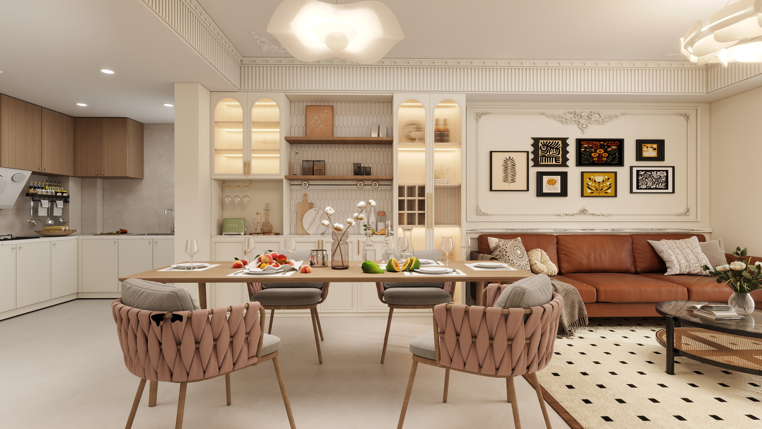 空间设计_自传-三室法式风格设计-装修设计方案