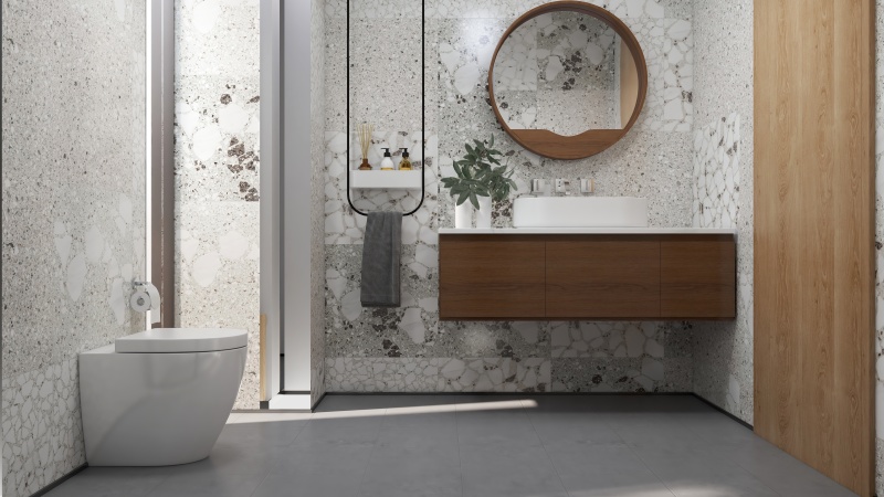 Modern Minimalist Bathroom with Natural Touches