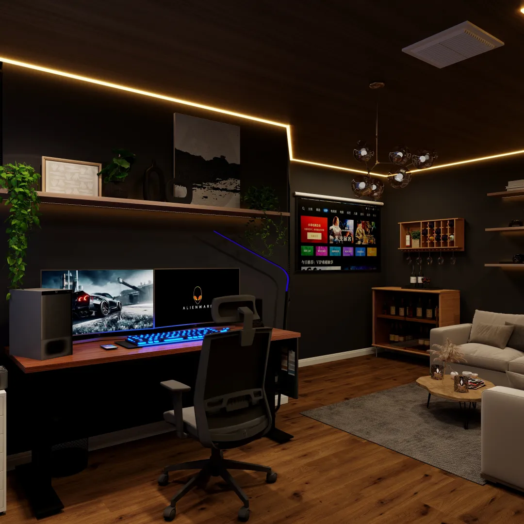aimanmujeeb22的装修设计方案:Home Office/ Gaming or Movie Room