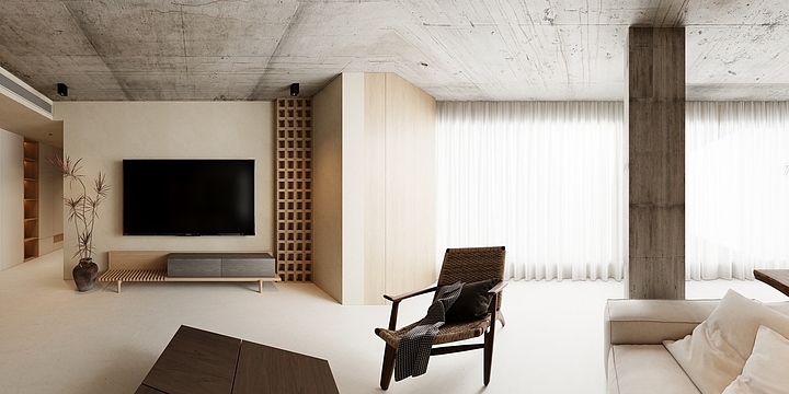 TG-DESIGN-暖色侘寂客餐厅-装修设计方案