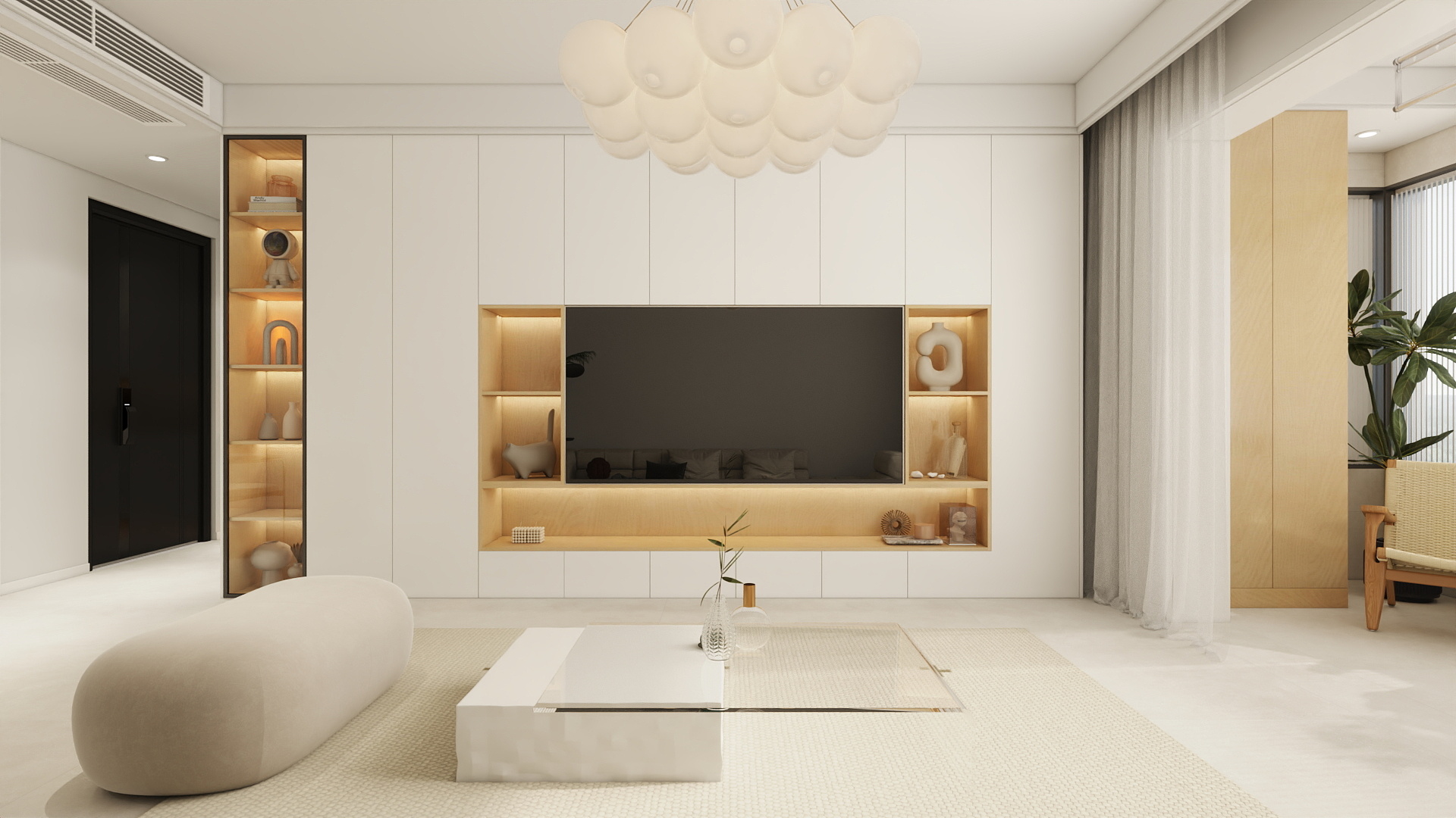 柳渡-空港澜庭美地140原木极简风-装修设计方案