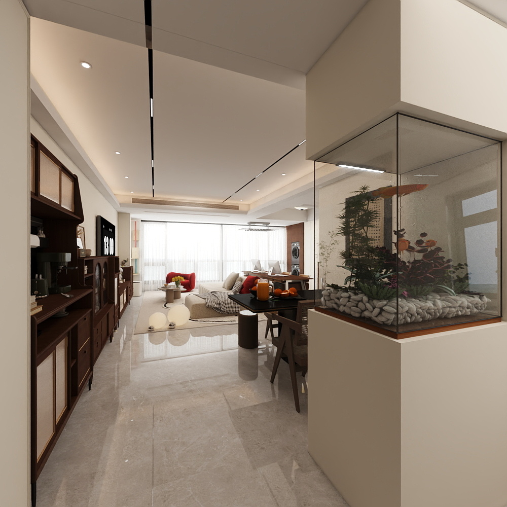 空间设计_自传-中古风横厅设计装修效果图