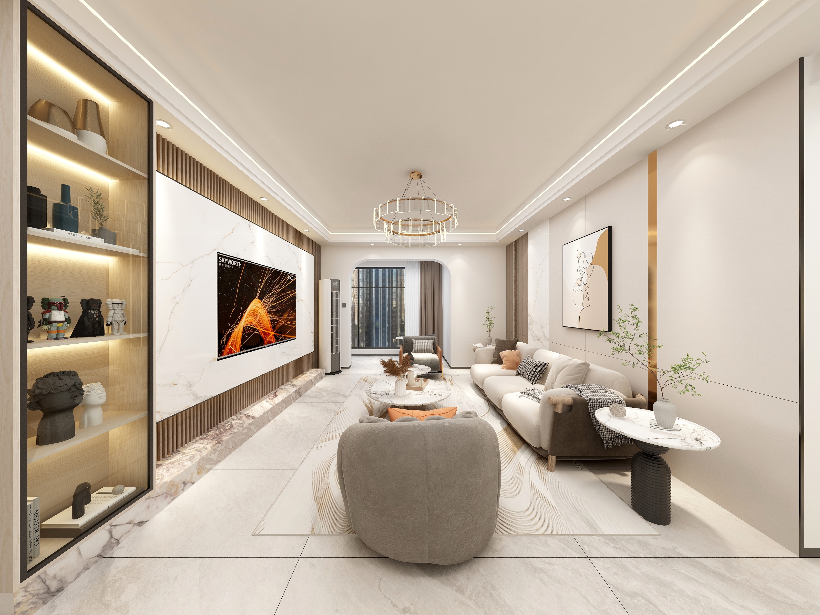 何宗建-《外滩华府》110平现代风格四居-装修设计方案