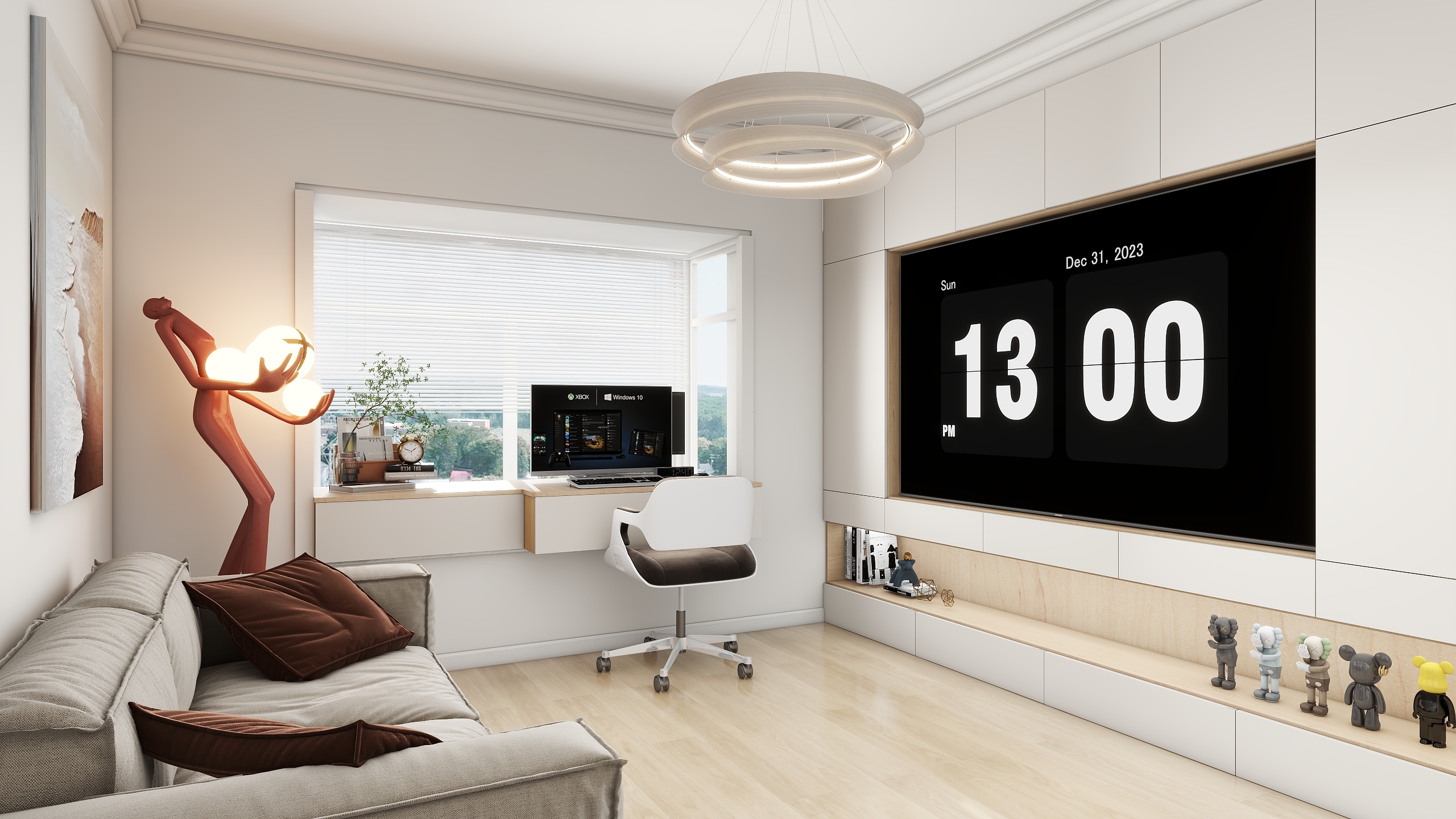 乐毅-原木风-86平-装修设计方案