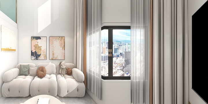 草莓味是草没味-宏裕公馆30方 中空-Model-装修设计方案