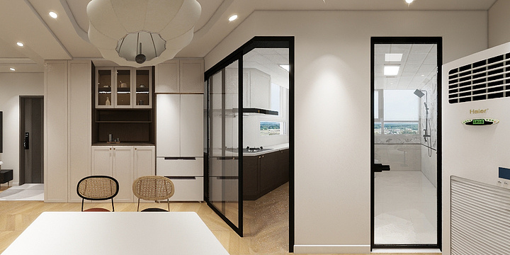 阿靓designer-万金雅苑75平效果图-装修设计方案