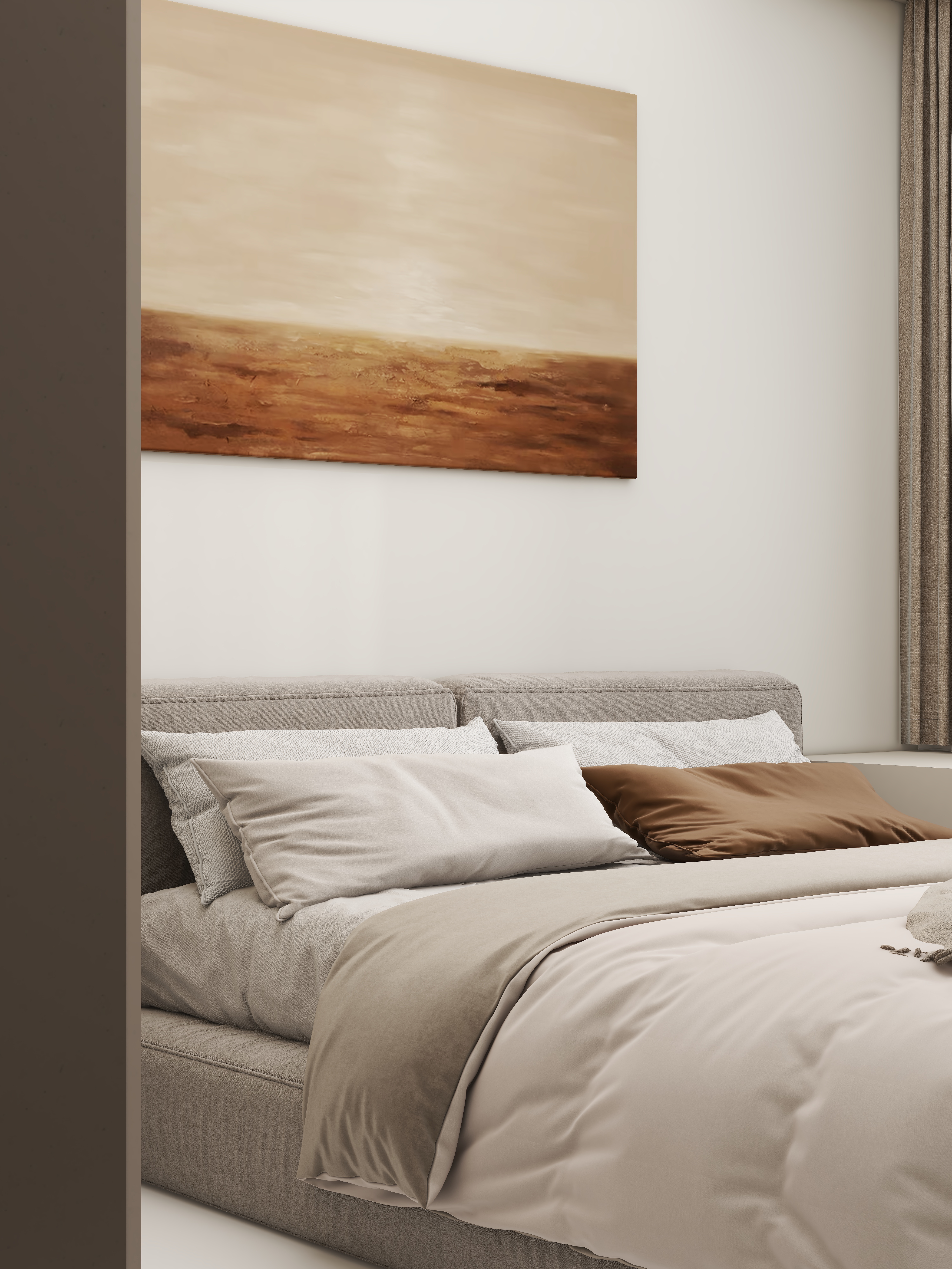 壹诺设计工作室-112㎡3室-现代简约 一层客卧装修效果图第3张