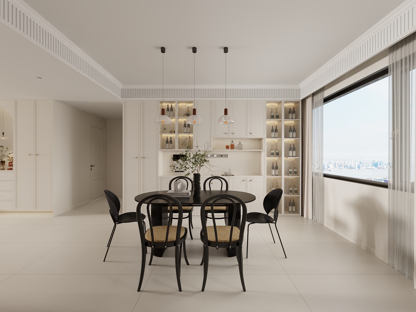 吴爽-108m²法式奶油风格  装修效果图