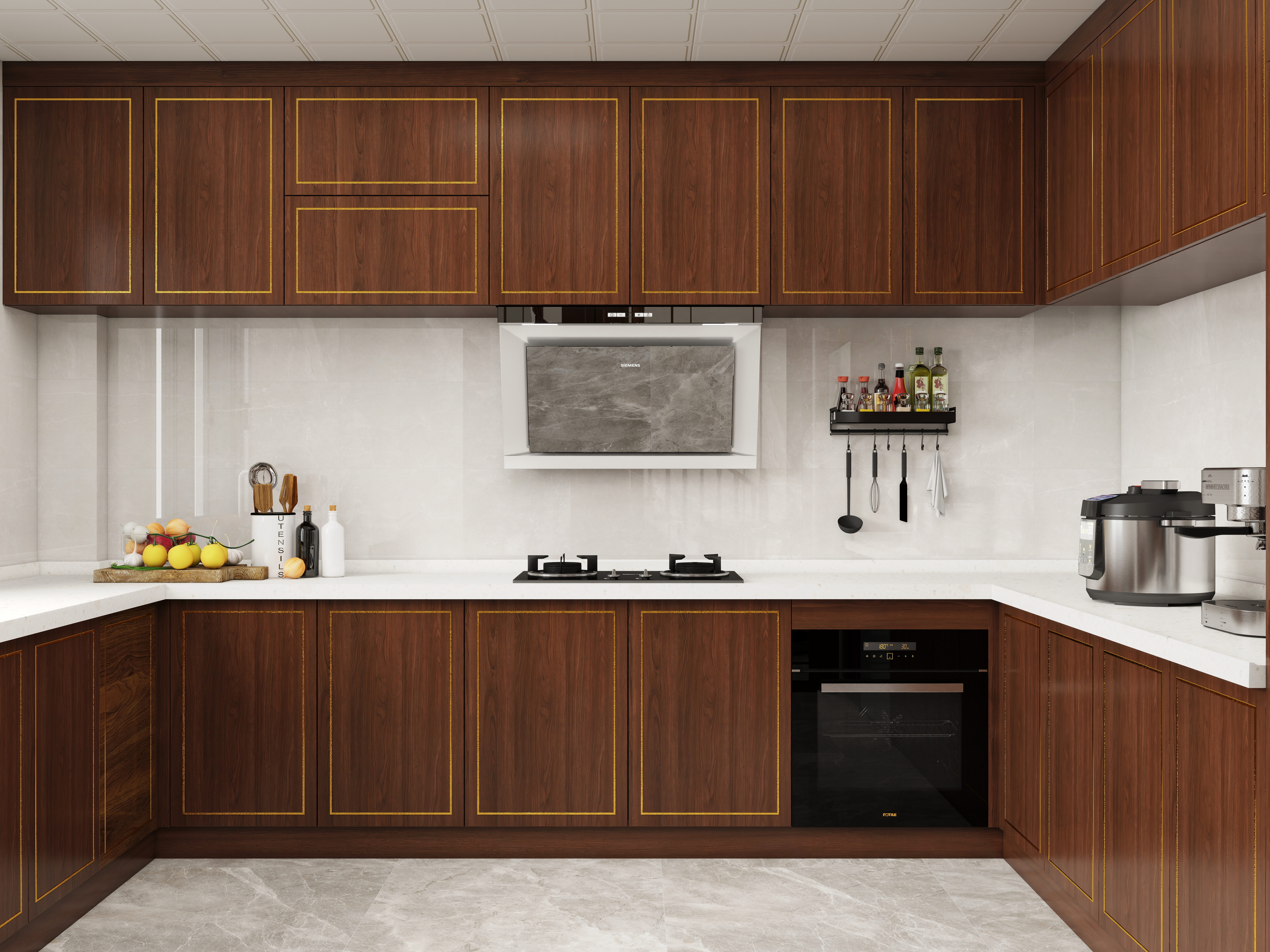 壹诺设计工作室-自建房-新中式装修效果图