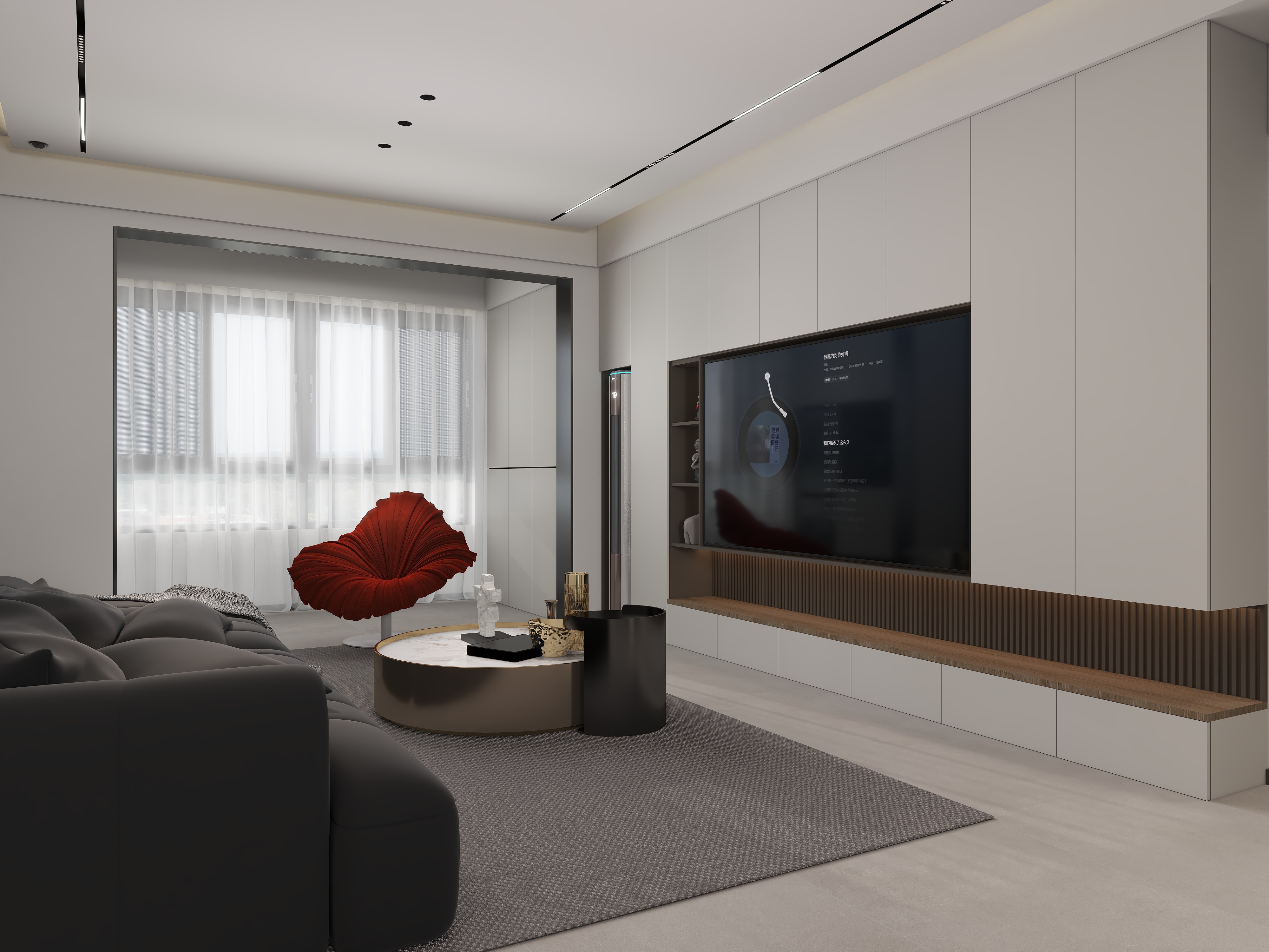 橙子创意设计-115㎡3室装修效果图