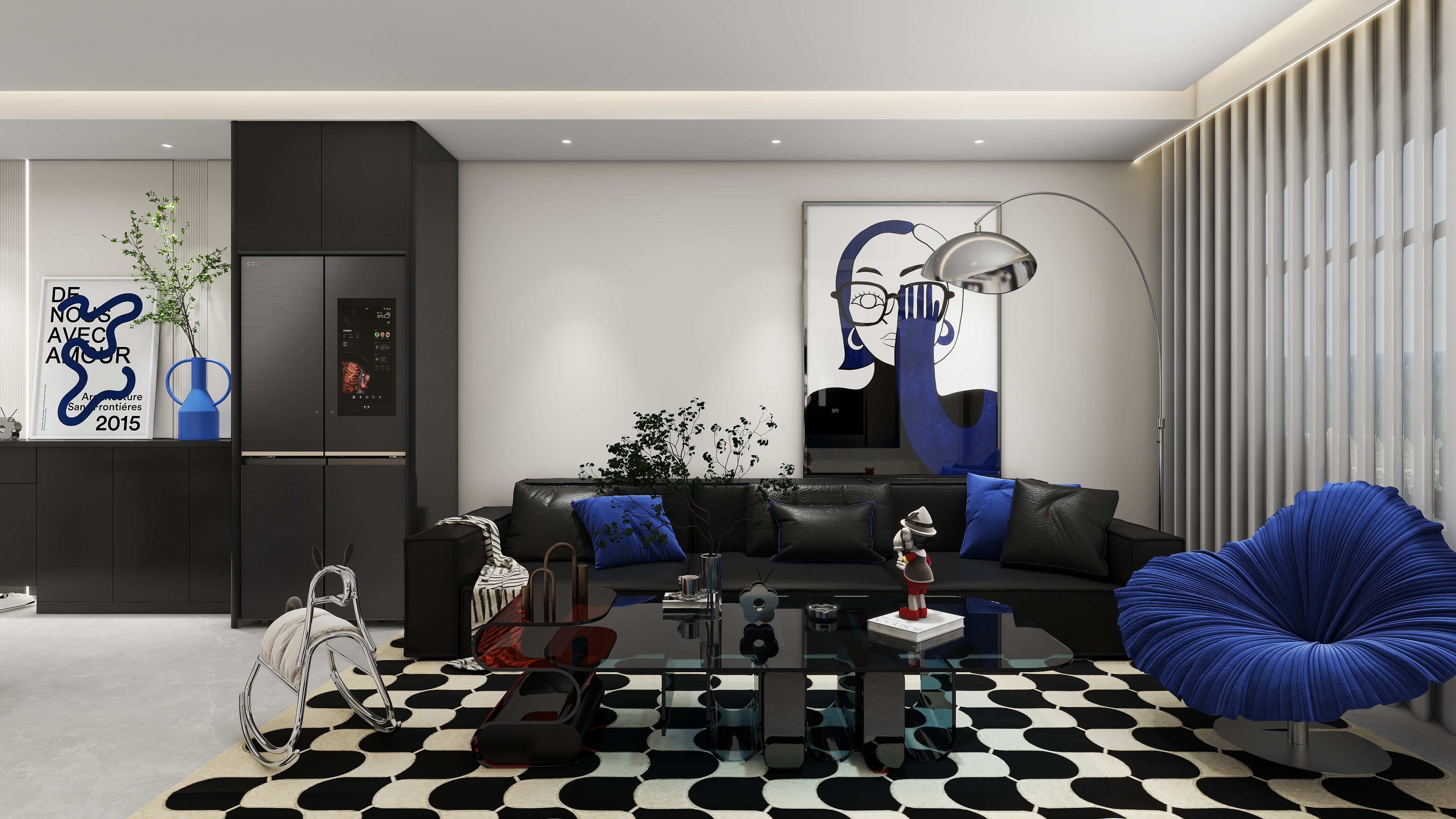 乌鲁木齐-Moonlight.-黑白极简-装修设计方案