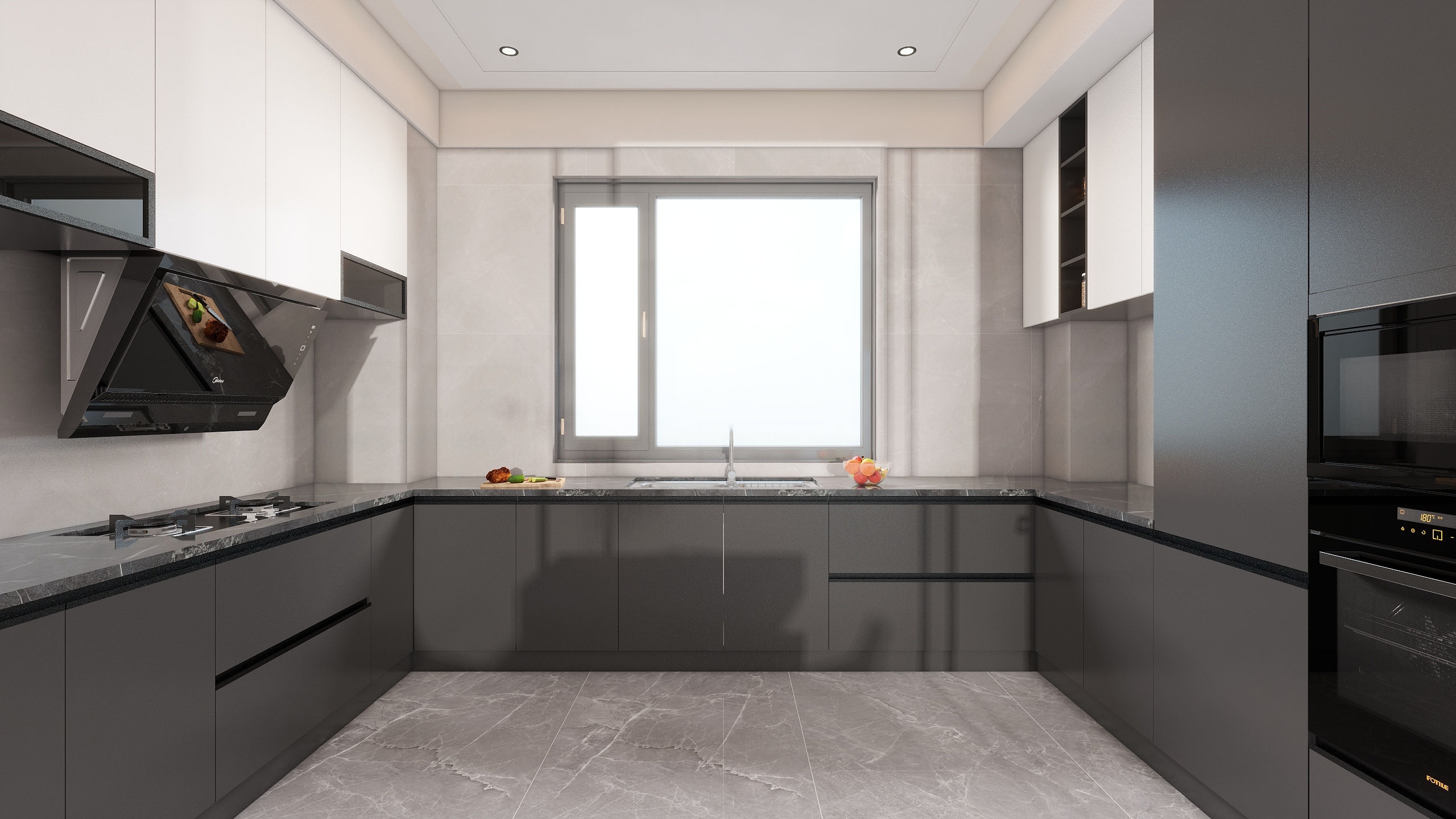 李青越-200方现代简约风格四居室装修效果图