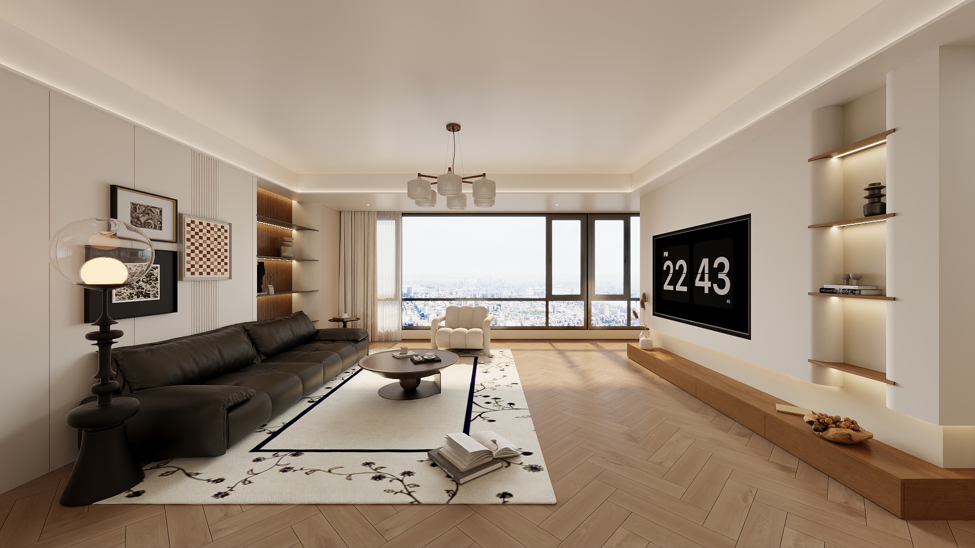 吴爽-133m²中古风装修效果图